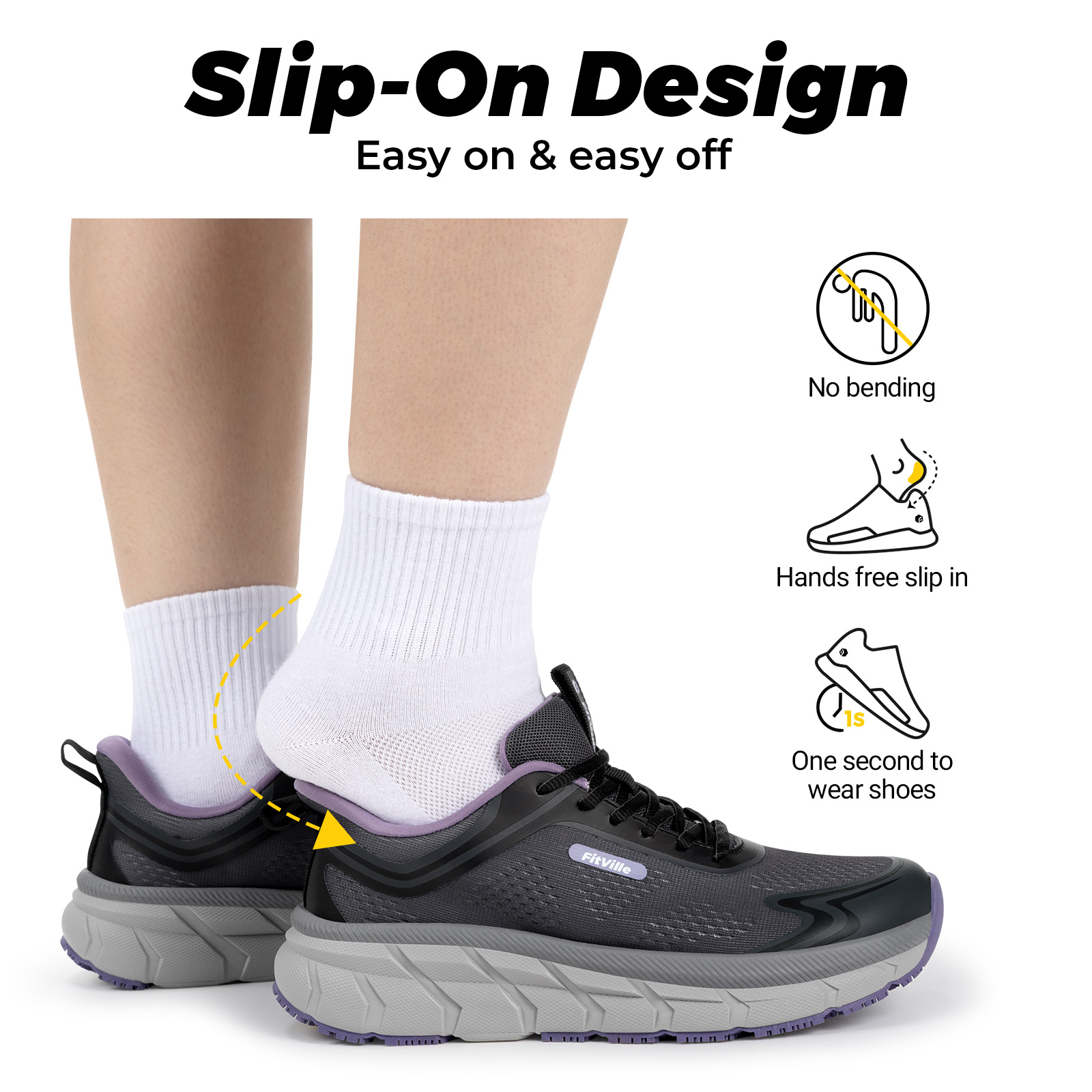Fitville Women's Sports Shoes  - огляд і ціна Wide Toe Box Running Sneakers