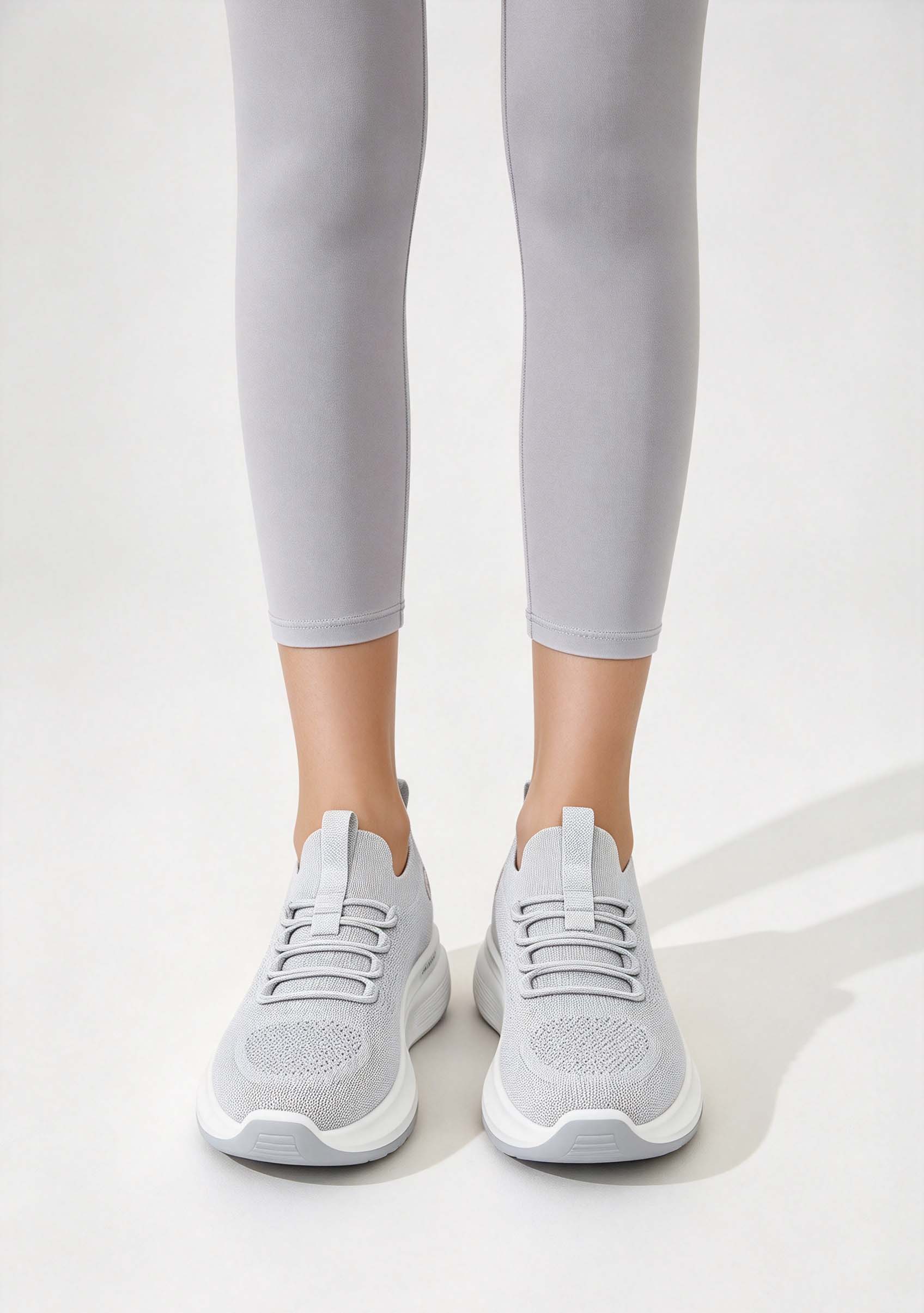 Women's Knit Platform Walking  - огляд і ціна Knit Fabric Lace Up Sneakers